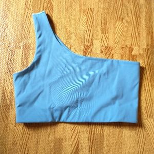 Girlfriend collective one shoulder sports bra top